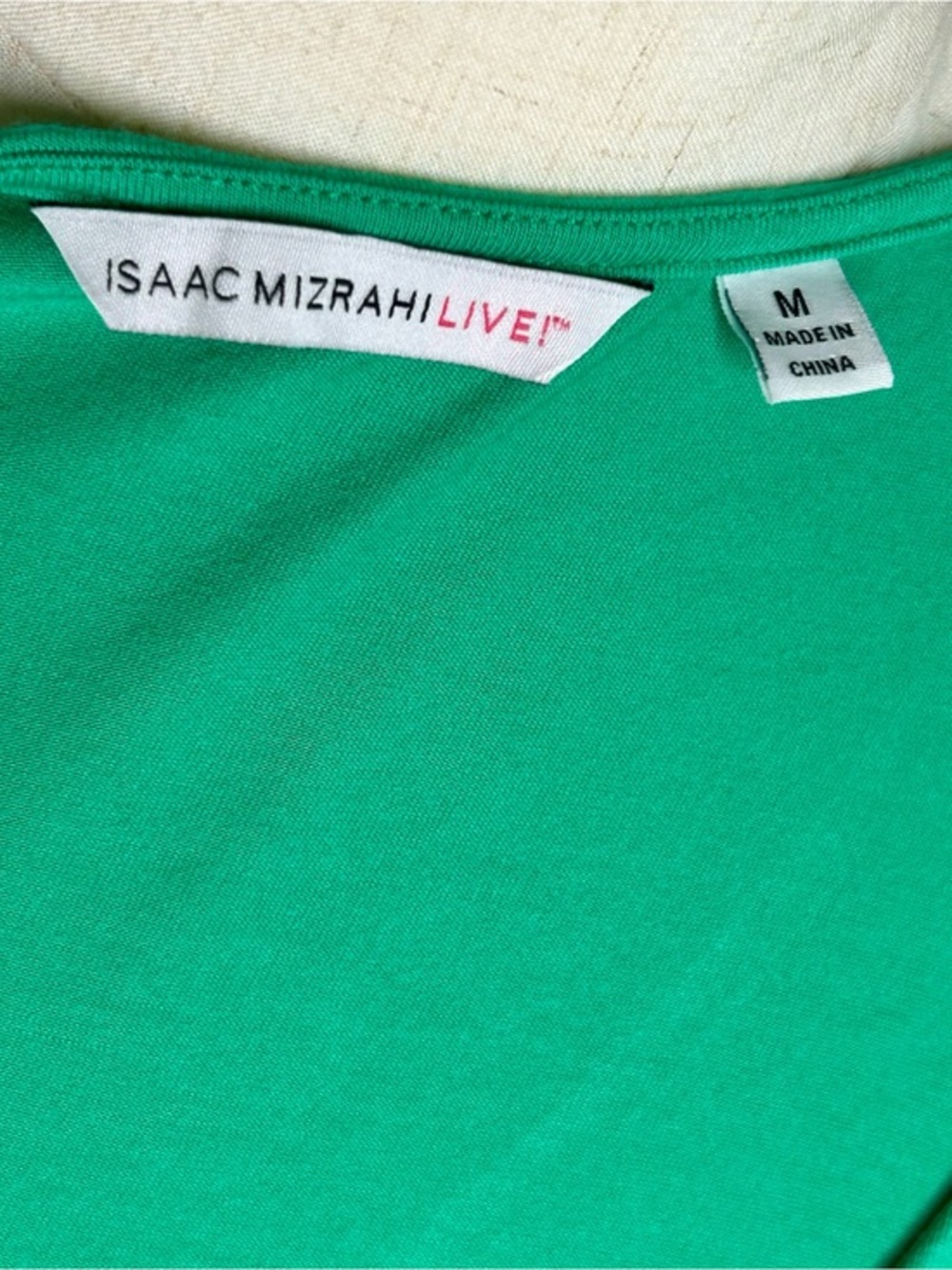 Isaac Mizrah Colorblock Maxi Dress Green Teal Short Sleeve V Neck Medium - Picture 6 of 7